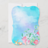 Onder het Zee schildpad Octopus Seahorse Birthday Kaart (Achterkant)