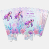 Onder het zee schildpad paarse baby shower meisjes bedankdoosjes (Ongevouwen)