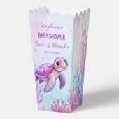 Onder het zee schildpad paarse baby shower meisjes bedankdoosjes (Voorkant)