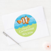 Onder het Zee School naam labels | Bewerkbare kleu (Envelop)