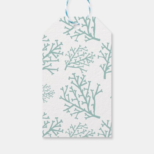 Onder het Zee Seahorse & Corals Nautical Cadeaulabel (Achterkant)