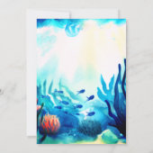 Onder het Zee Seahorse Jellyfish Cute Baby shower Kaart (Achterkant)