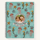 Onder het Zee Seahorse, Jellyfish & Starfish Foto Notitieboek (Voorkant)