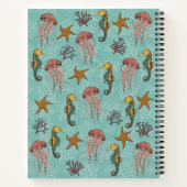 Onder het Zee Seahorse, Jellyfish & Starfish Foto Notitieboek (Achterkant)