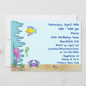 Onder het Zee Seahorse Neutral Baby shower Invites Kaart (Achterkant)