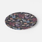 Onder het Zee Seashells Seapaarden Starfish Ocean Papieren Bordje (Gekanteld)