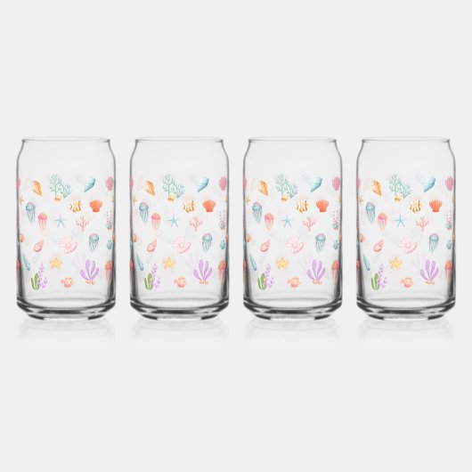 Onder het Zee set 1 Blikvorm Glas (Voorkant)