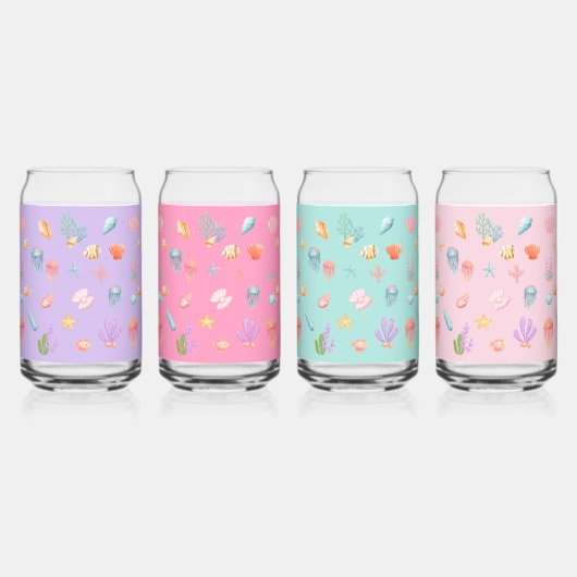 Onder het Zee set 2 Blikvorm Glas (Voorkant)