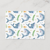 Onder het Zee Shark Baby shower Book Request Kaart (Achterkant)