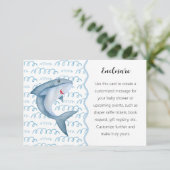 Onder het Zee Shark Baby shower Enclosure Kaart (Staand voorkant)