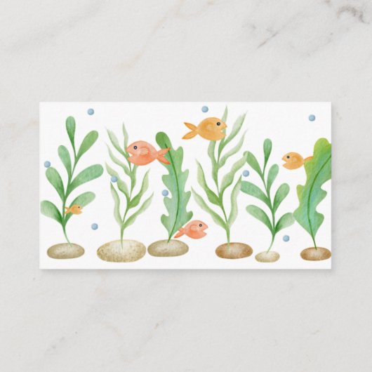 Onder het Zee Shark Baby shower Luier Raffle Kaart (Achterkant)