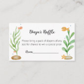 Onder het Zee Shark Baby shower Luier Raffle Kaart (Voorkant)