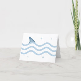 Onder het Zee Shark Baby shower Thank You Card Bedankkaart