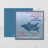 Onder het Zee Shark Birthday Kaart (Voorkant / Achterkant)