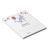 Onder het zee Shark verjaardagscapsule bericht Notitieblok (Schuin)