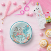 Onder het Zee Shell Mermaid Birthday Papieren Kommen (Feest)