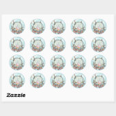 Onder het Zee Shell Mermaid Birthday Party Ronde Sticker (Vel)