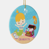 Onder het Zee Smermaid kerstversiering Keramisch Ornament (Rechts)