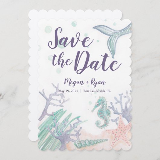 Onder het Zee sparen de Data Kaart (Voorkant / Achterkant)