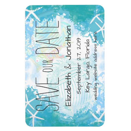 Onder het Zee sparen Onze Datum Magneet (Verticaal)