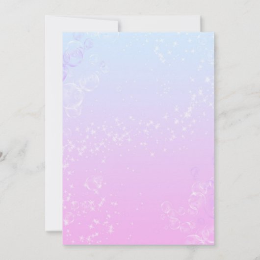 Onder het Zee Sparkle Mermaid Invitation Save The Date (Achterkant)