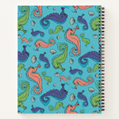 Onder het Zee - Speelse zeepaardje en Shell Patter Notitieboek (Achterkant)