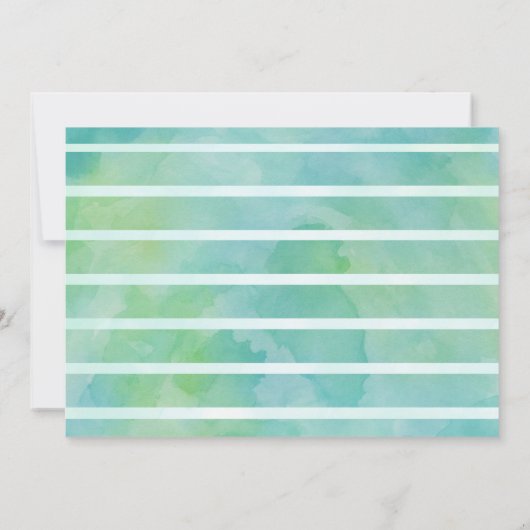 Onder het Zee Splash Birthday Boy Invitation Kaart (Achterkant)