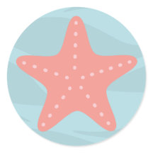 Onder het zee ster vis sticker