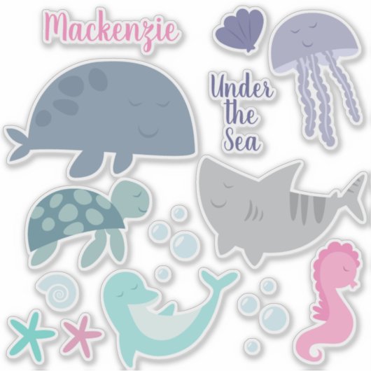 Onder het Zee Sticker (Voorkant)