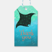 Onder het Zee Stingray verjaardagsfeest Cadeaulabel (Voorkant)