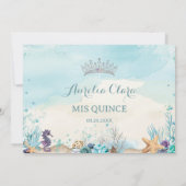 Onder het Zee Strand Quinceañera Save the Date (Achterkant)