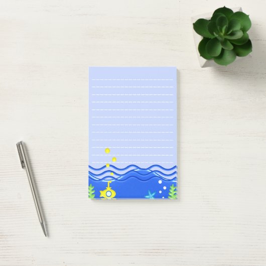 Onder het Zee Submarine Beach Post-it® Notes (Kantoor)