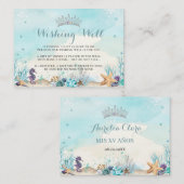 Onder het Zee Sweet 16 Quinceañera Wishing Well Informatiekaartje (Voorkant / Achterkant)