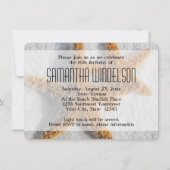 Onder het Zee Sweet Sixteen Party Invitations Kaart (Achterkant)