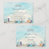 Onder het Zee Sweet Sixteen Quinceañera receptie Informatiekaartje (Voorkant / Achterkant)