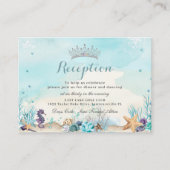 Onder het Zee Sweet Sixteen Quinceañera receptie Informatiekaartje (Voorkant)