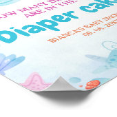 Onder het zee taart raden Baby shower Spelbord Poster (Hoek)