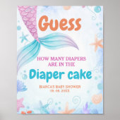 Onder het zee taart raden Baby shower Spelbord Poster (Voorkant)