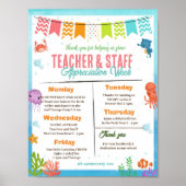 Onder het Zee Teacher Staff Appreciation Poster (Voorkant)