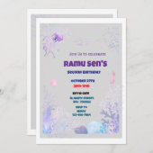 Onder het Zee thema 2e verjaardag uitnodiging Kaar (Voorkant / Achterkant)