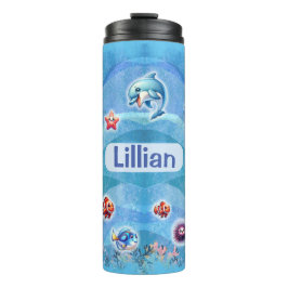 Onder het Zee thema gepersonaliseerd Thermosbeker