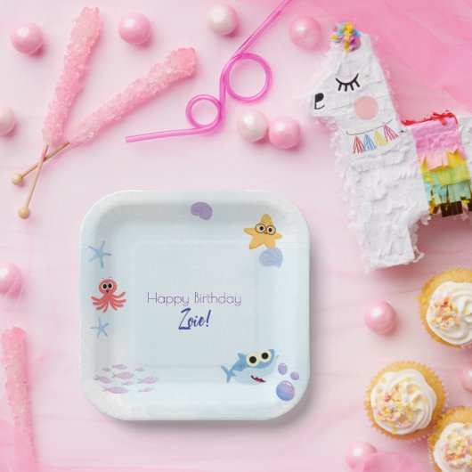 Onder het Zee Thema Paper Bord (Feest)