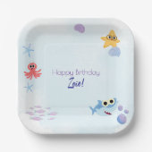 Onder het Zee Thema Paper Bord (Voorkant)