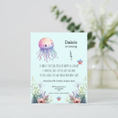 Onder het Zee thema Verjaardagsfeestuitnodiging (Staand voorkant)