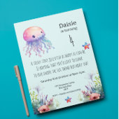 Onder het Zee thema Verjaardagsfeestuitnodiging