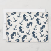 Onder het Zee Ticket Nautisch Baby shower Kaart (Achterkant)