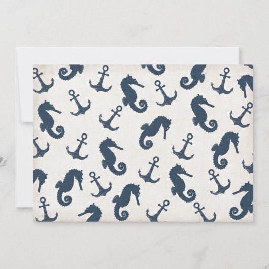 Onder het Zee Ticket Nautisch Verjaardagsfeest Kaart (Achterkant)