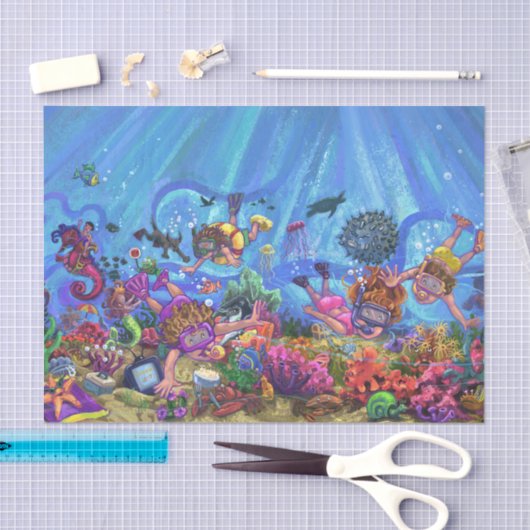 Onder het Zee Tissuepapier (Craft)