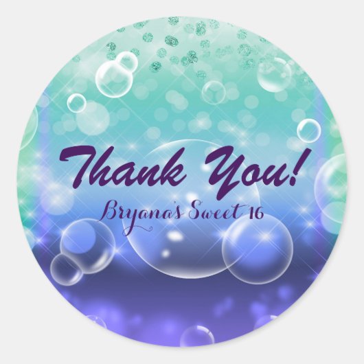 Onder het Zee Tropical Ocean Party Favor Ronde Sticker (Voorkant)