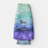 Onder het Zee Tropische Oceaan Sparkle Bubbles Flesjeskoeler (Voorkant)